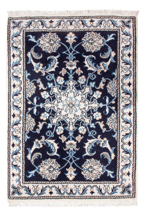 Perzisch tapijt - Nain - Koninklijk - 90 x 60 cm - donkerblauw