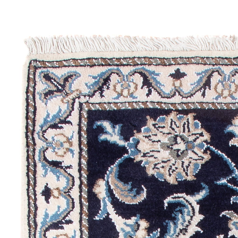 Perzisch tapijt - Nain - Koninklijk - 90 x 60 cm - donkerblauw