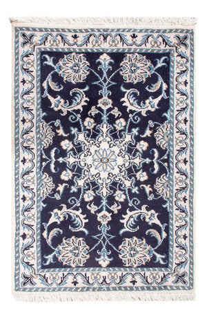 Perzisch tapijt - Nain - Koninklijk - 90 x 60 cm - donkerblauw