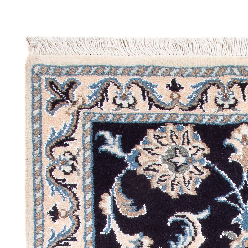 Perzisch tapijt - Nain - Koninklijk - 90 x 60 cm - donkerblauw