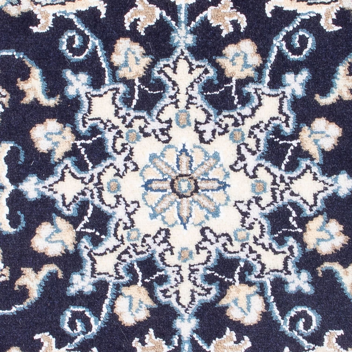 Perzisch tapijt - Nain - Koninklijk - 90 x 60 cm - donkerblauw