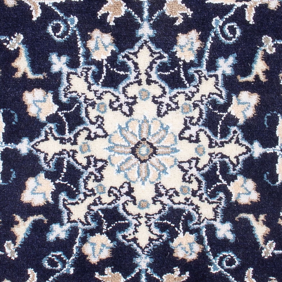 Perzisch tapijt - Nain - Koninklijk - 90 x 60 cm - donkerblauw