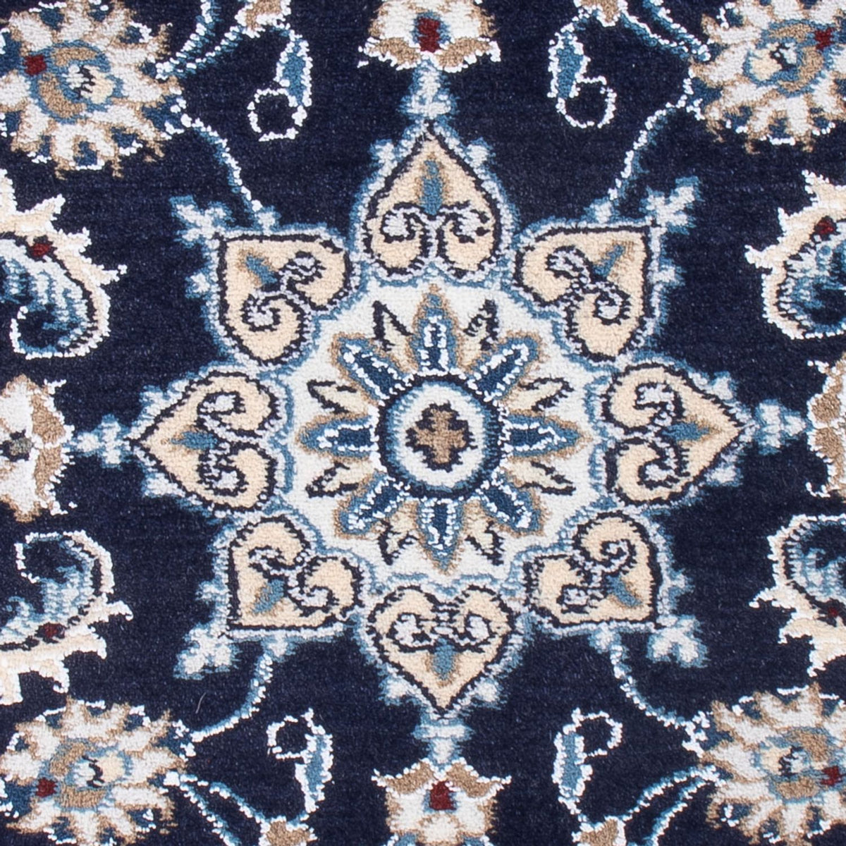 Perzisch tapijt - Nain - Koninklijk - 90 x 60 cm - donkerblauw