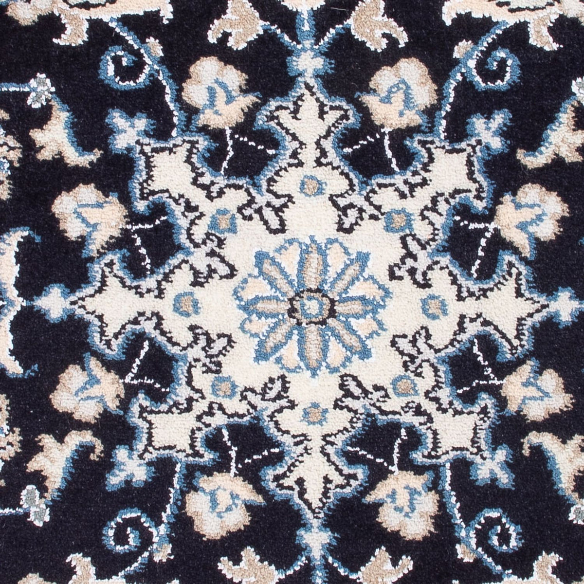 Perzisch tapijt - Nain - Koninklijk - 90 x 60 cm - donkerblauw