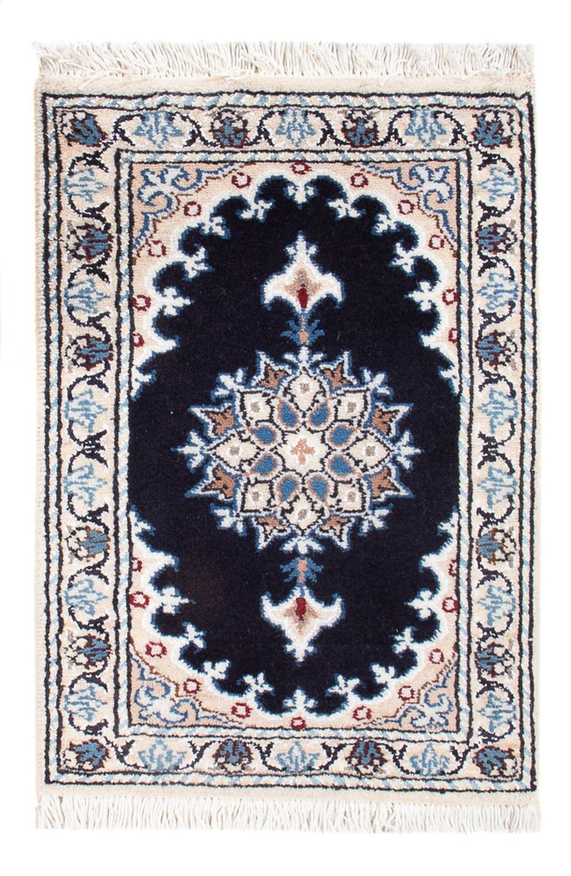 Perzisch tapijt - Nain - Koninklijk - 60 x 40 cm - donkerblauw