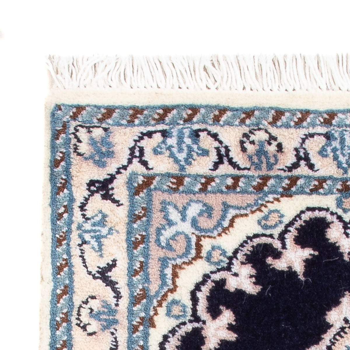 Perzisch tapijt - Nain - Koninklijk - 60 x 40 cm - donkerblauw