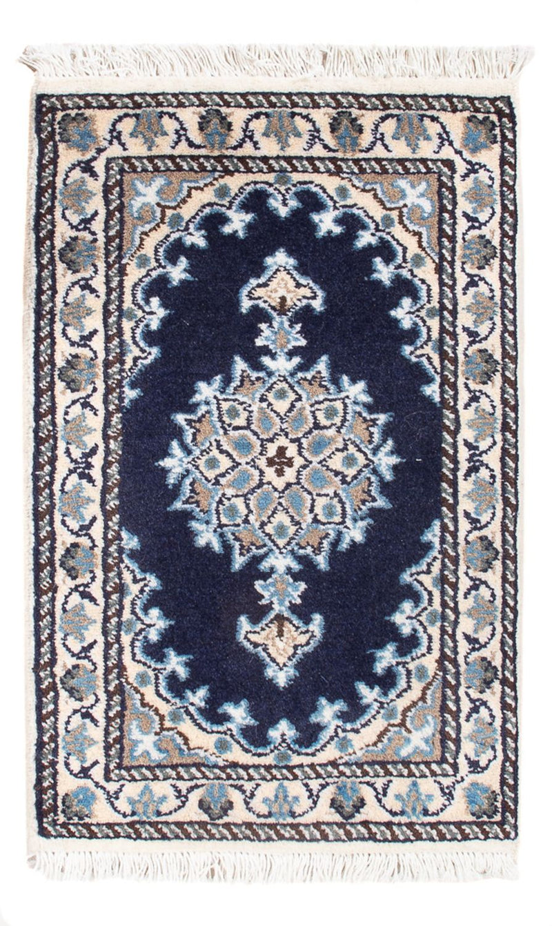 Perzisch tapijt - Nain - Koninklijk - 60 x 40 cm - donkerblauw