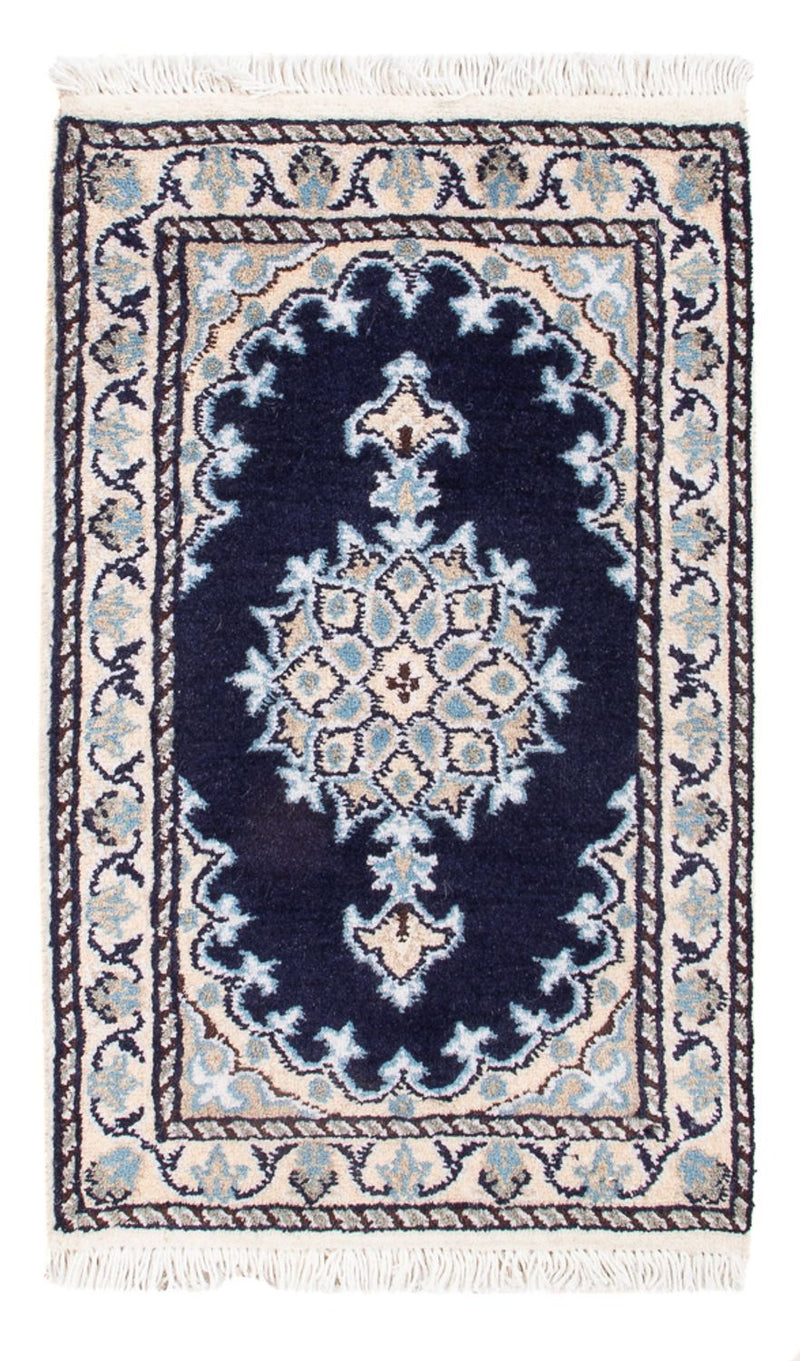 Perzisch tapijt - Nain - Koninklijk - 60 x 40 cm - donkerblauw