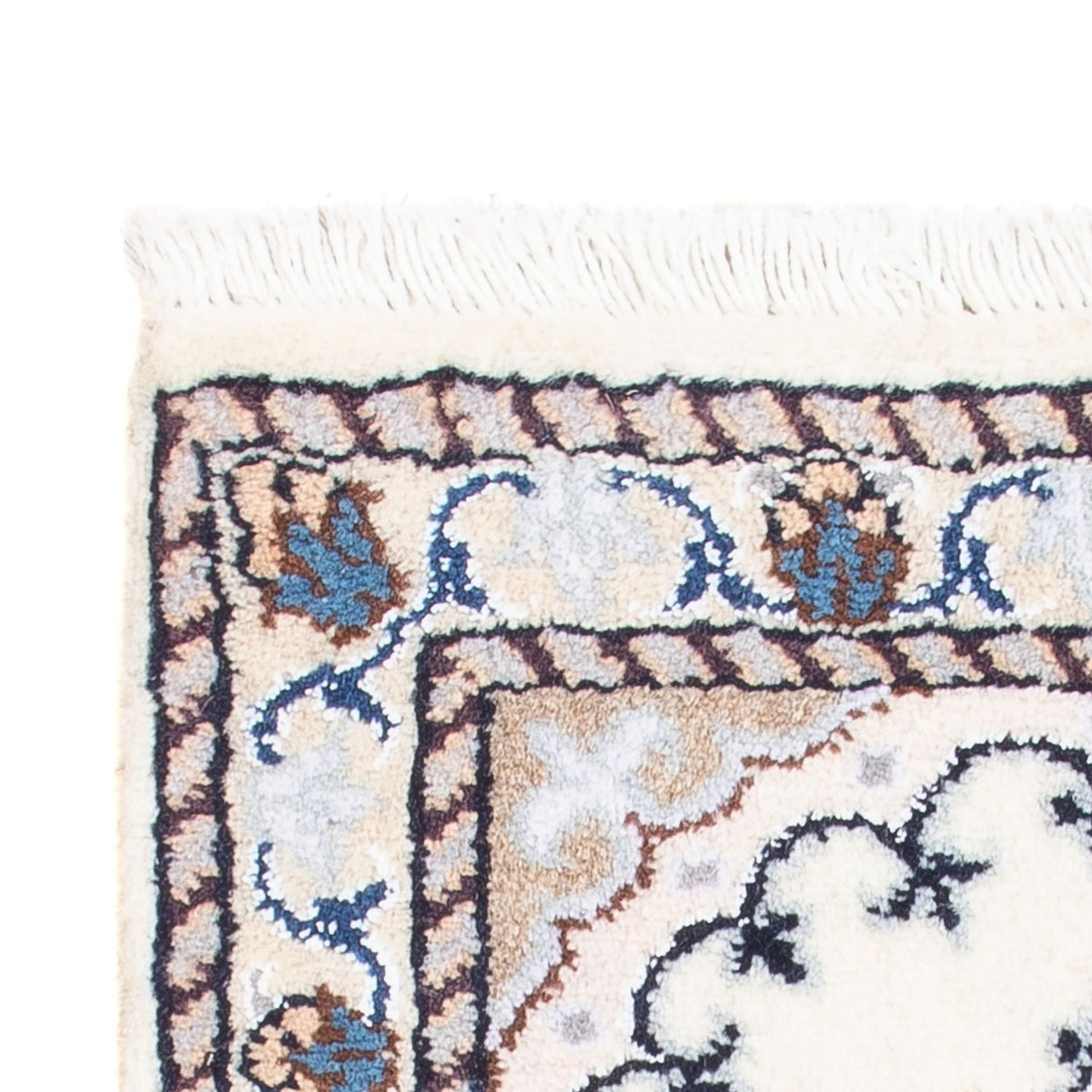 Perzisch tapijt - Nain - Koninklijk - 60 x 40 cm - crème