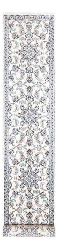 Loper Perzisch tapijt - Nain - 393 x 80 cm - zilver