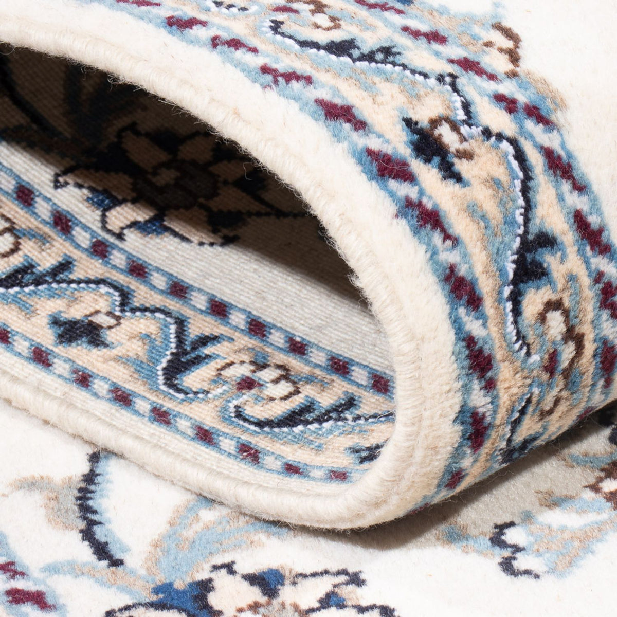 Loper Perzisch tapijt - Nain - 393 x 80 cm - zilver