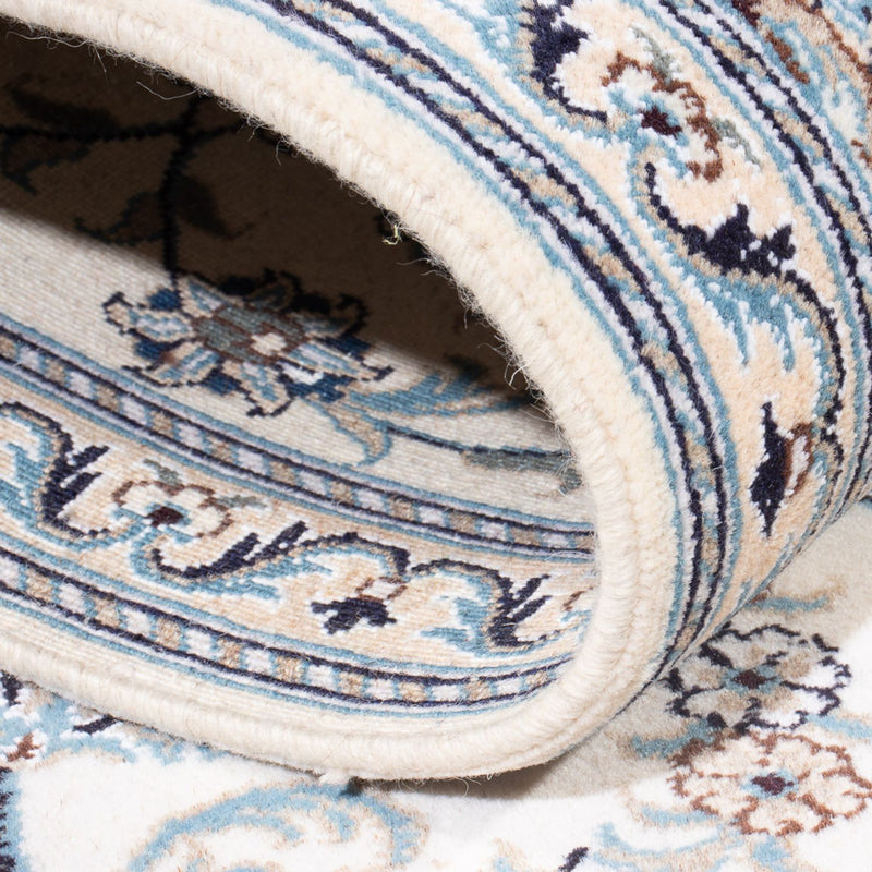 Loper Perzisch tapijt - Nain - 400 x 80 cm - zilver