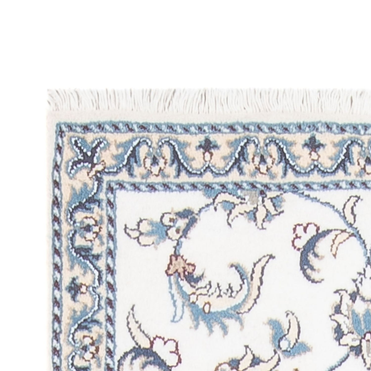 Loper Perzisch tapijt - Nain - 393 x 77 cm - zilver