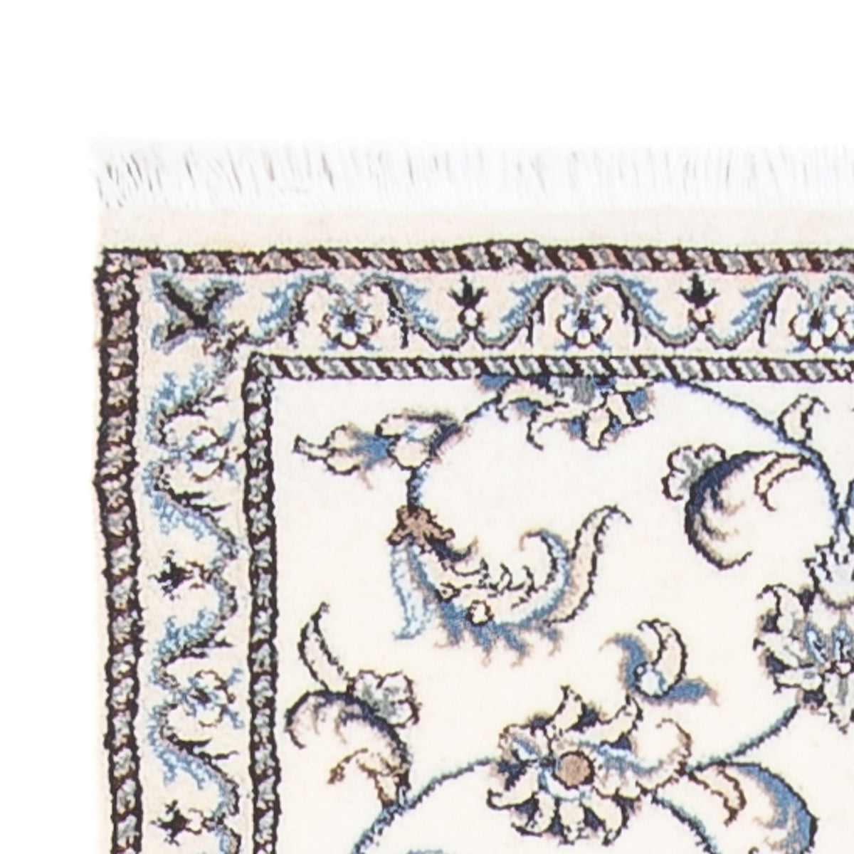 Loper Perzisch tapijt - Nain - 288 x 78 cm - zilver