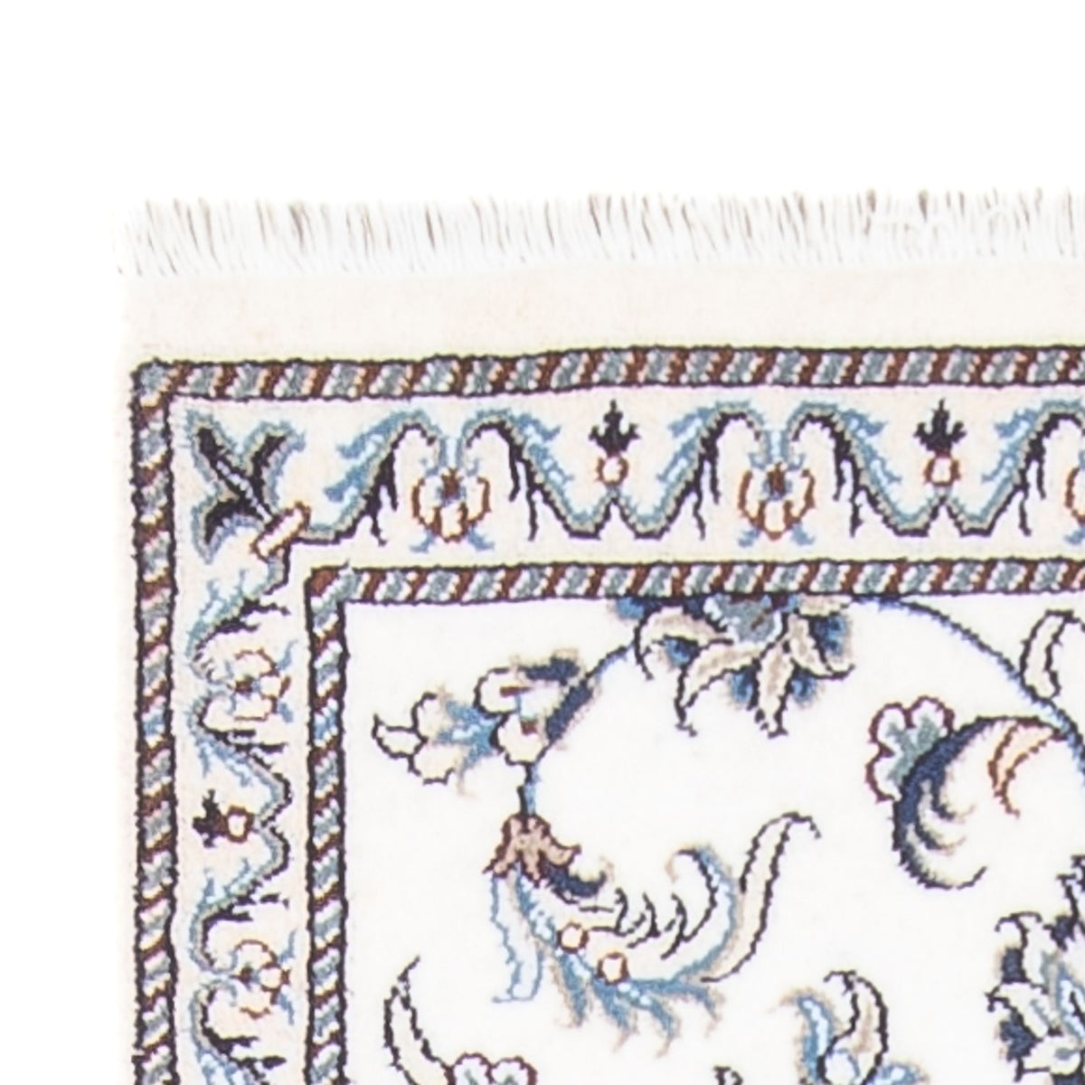 Loper Perzisch tapijt - Nain - 295 x 82 cm - zilver