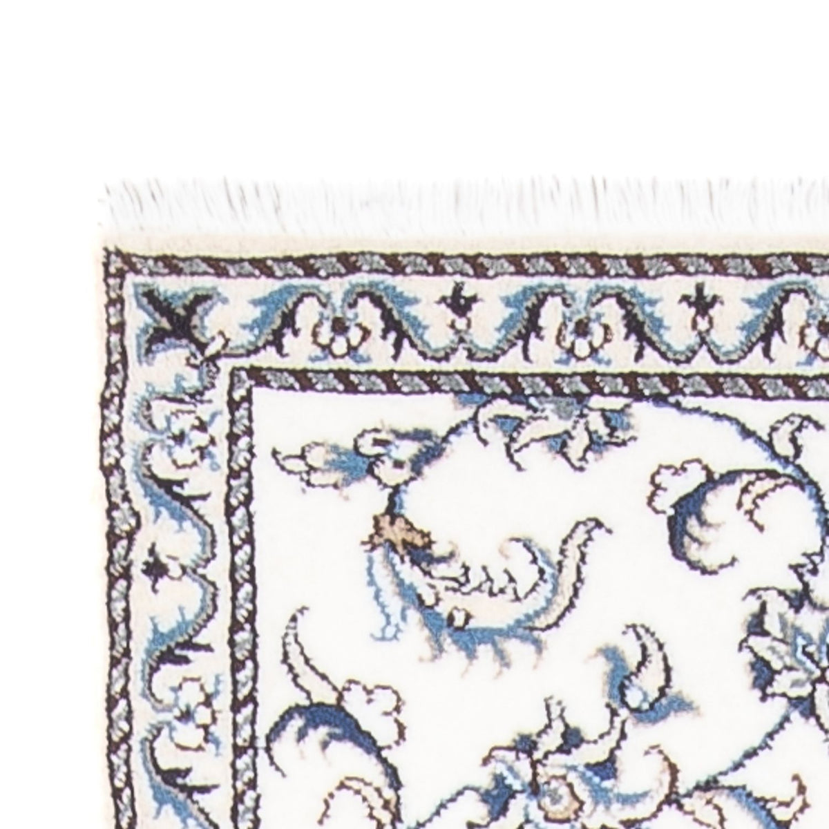 Loper Perzisch tapijt - Nain - 292 x 76 cm - zilver