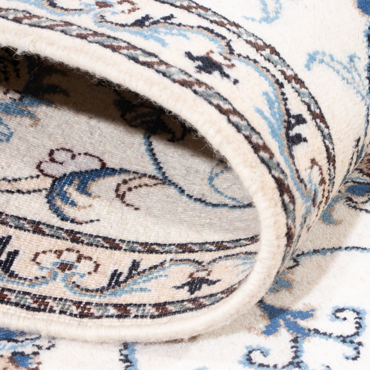 Loper Perzisch tapijt - Nain - 286 x 77 cm - zilver