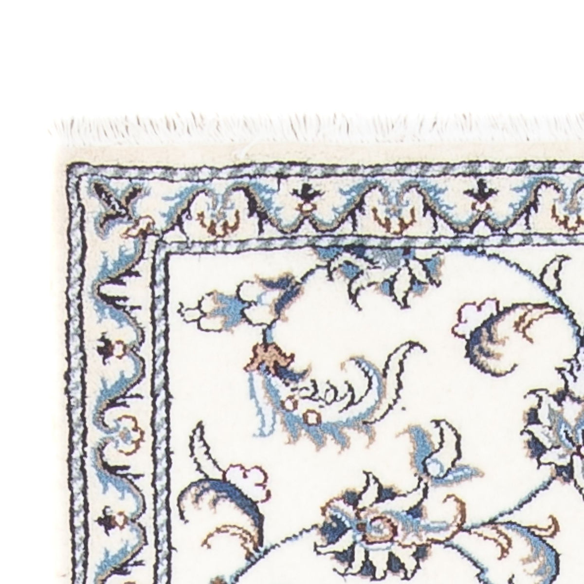 Loper Perzisch tapijt - Nain - 286 x 82 cm - zilver