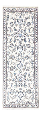 Loper Perzisch tapijt - Nain - 215 x 77 cm - zilver