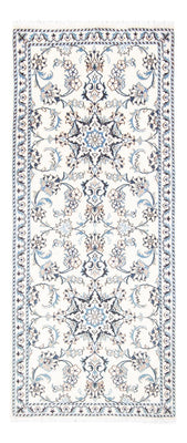 Loper Perzisch tapijt - Nain - 194 x 80 cm - zilver