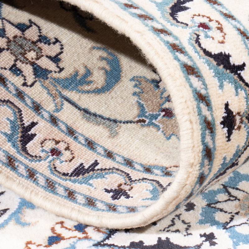 Loper Perzisch tapijt - Nain - 194 x 80 cm - zilver