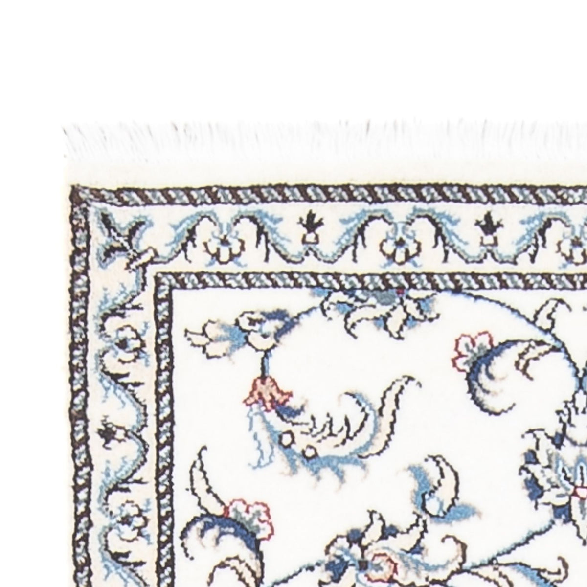 Loper Perzisch tapijt - Nain - 197 x 78 cm - zilver