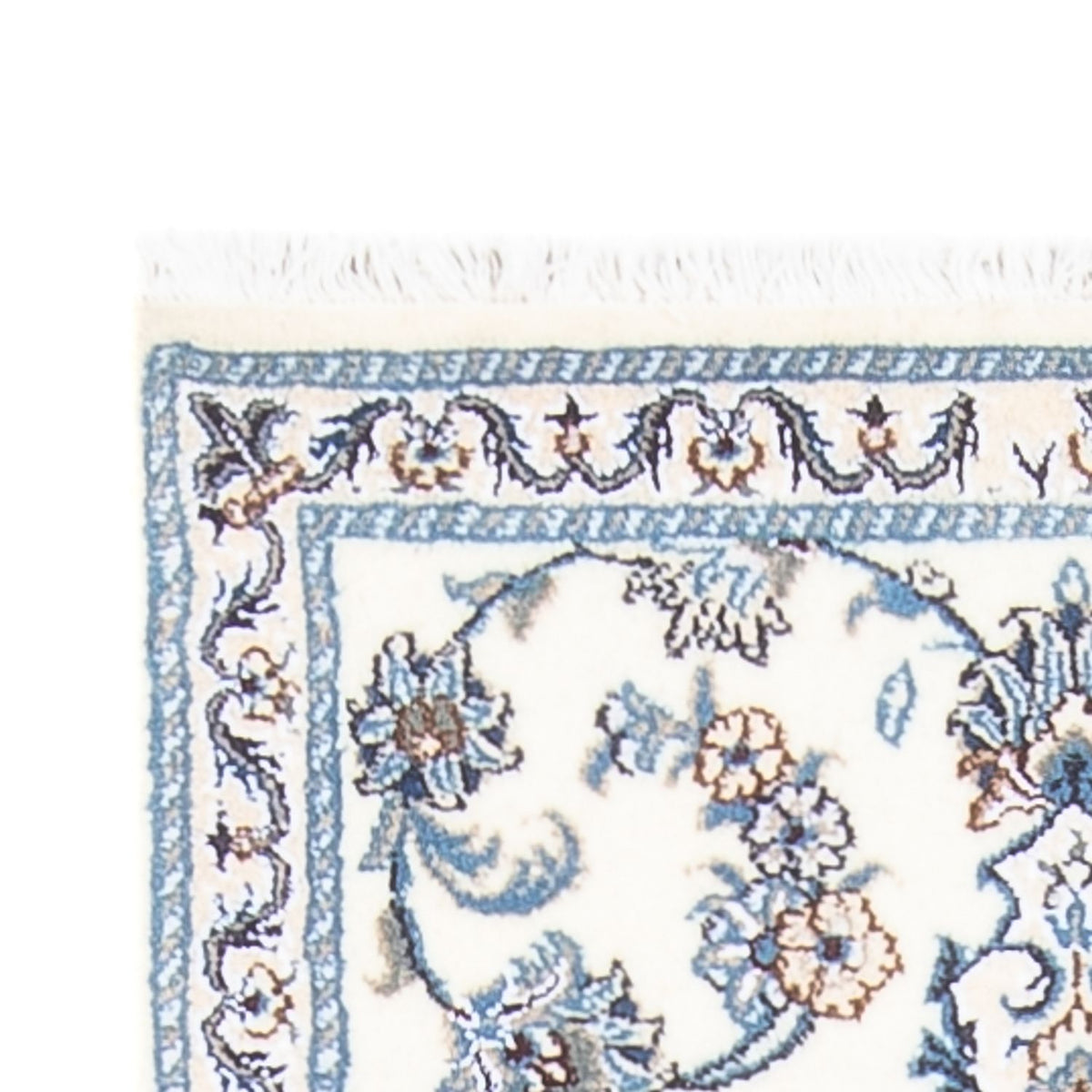 Loper Perzisch tapijt - Nain - 204 x 78 cm - zilver