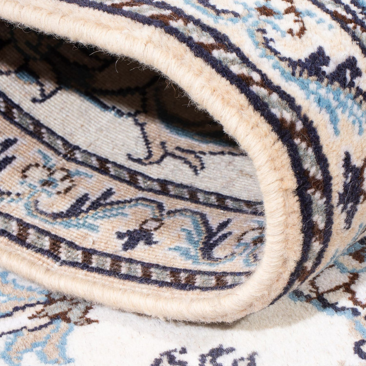 Loper Perzisch tapijt - Nain - 198 x 78 cm - zilver