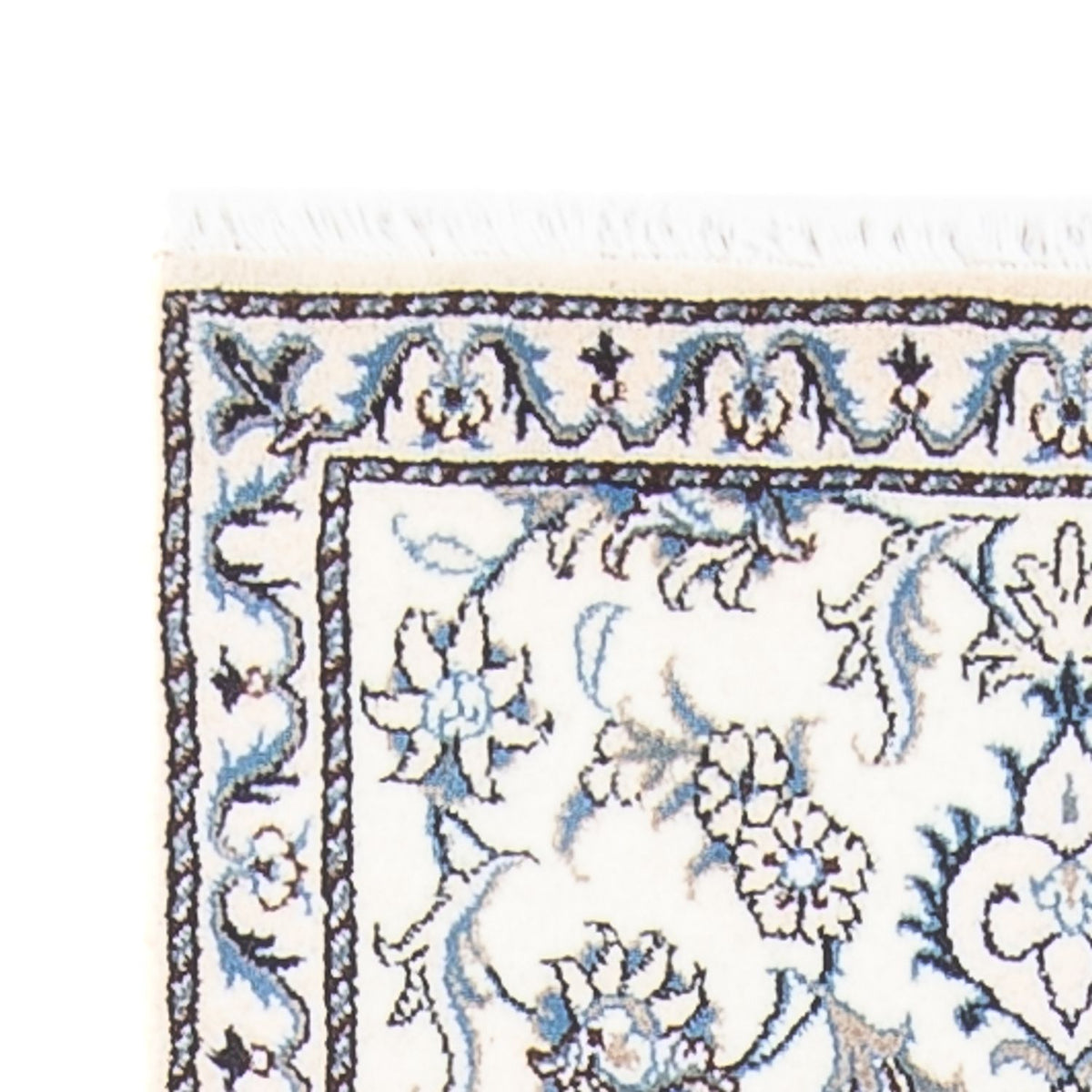 Loper Perzisch tapijt - Nain - 200 x 77 cm - zilver