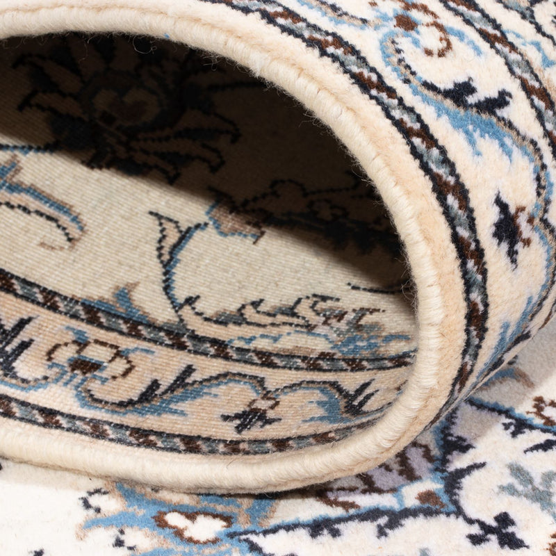 Loper Perzisch tapijt - Nain - 200 x 77 cm - zilver