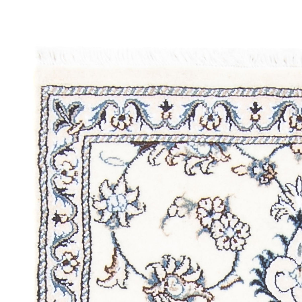 Loper Perzisch tapijt - Nain - 197 x 76 cm - zilver