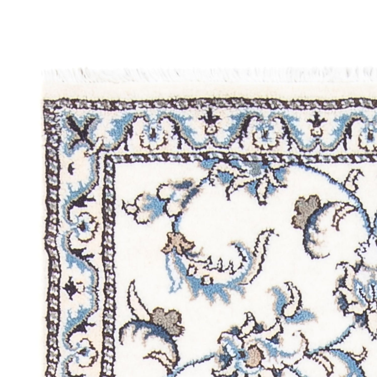 Loper Perzisch tapijt - Nain - 200 x 80 cm - zilver