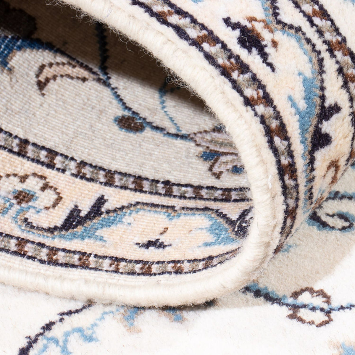 Loper Perzisch tapijt - Nain - 200 x 80 cm - zilver