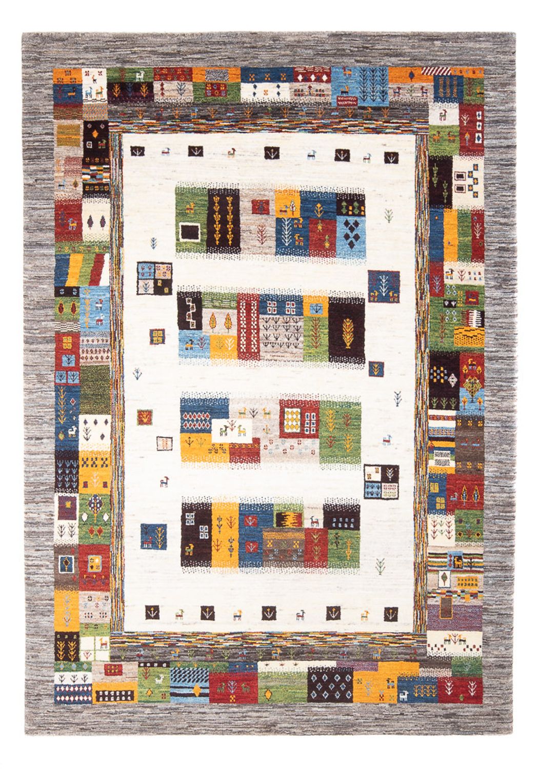 Gabbeh Tapijt - Loribaft Perzisch - 258 x 178 cm - veelkleurig