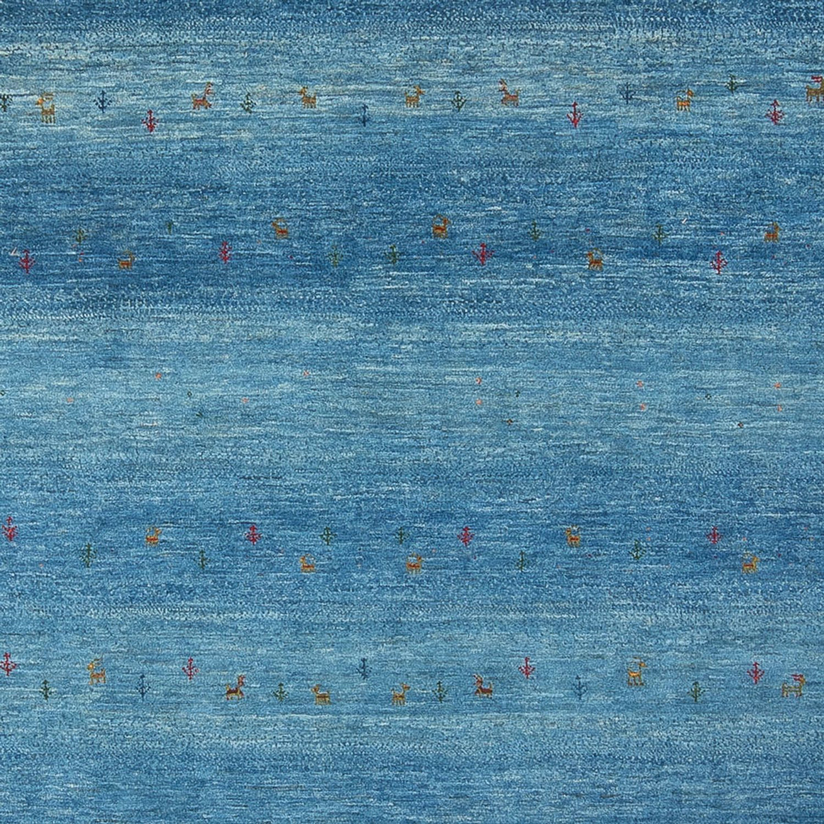 Gabbeh Tapijt - Loribaft Perzisch - 300 x 214 cm - zee blauw