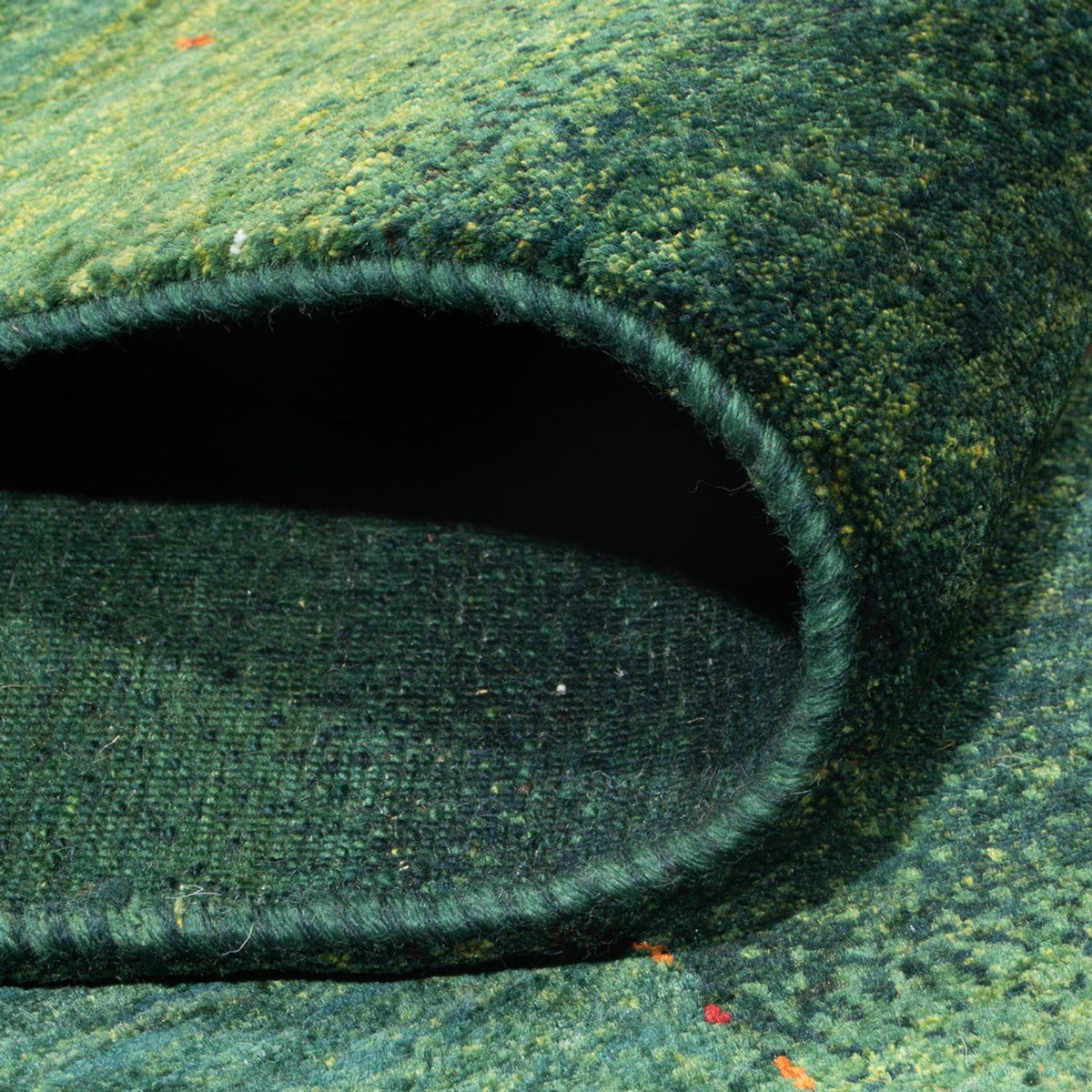 Gabbeh Tapijt - Loribaft Perzisch - 322 x 213 cm - donkergroen