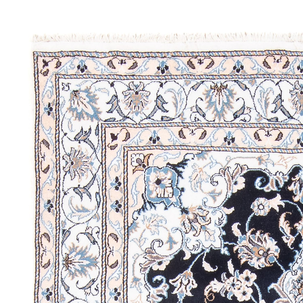 Perzisch tapijt - Nain - Koninklijk - 202 x 145 cm - donkerblauw