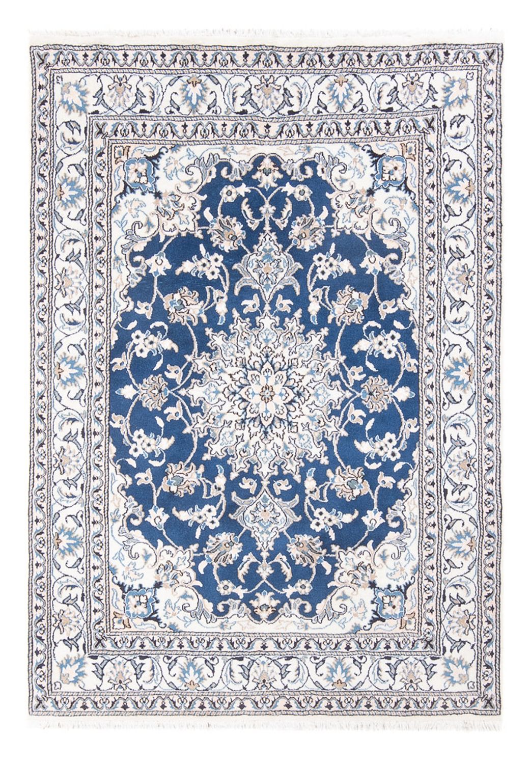 Perzisch tapijt - Nain - Koninklijk - 196 x 147 cm - donker camel