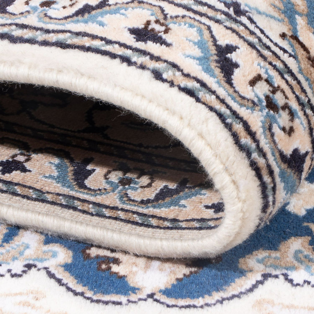 Perzisch tapijt - Nain - Koninklijk - 196 x 147 cm - donker camel