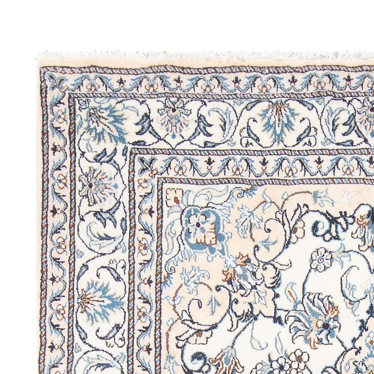 Perzisch tapijt - Nain - Koninklijk - 210 x 146 cm - crème