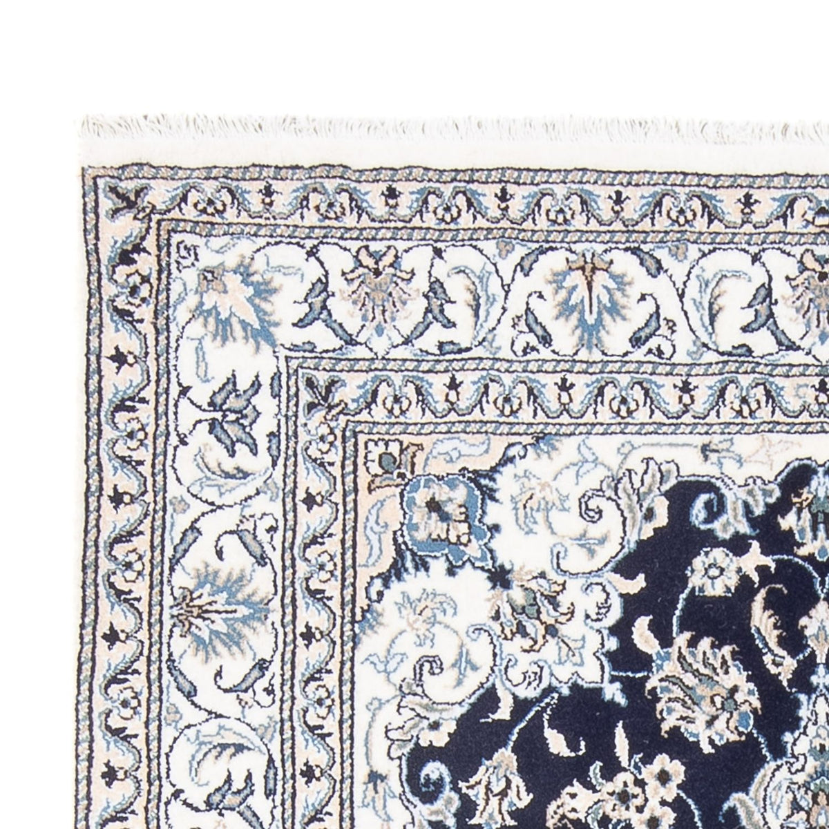 Perzisch tapijt - Nain - Koninklijk - 208 x 146 cm - donkerblauw