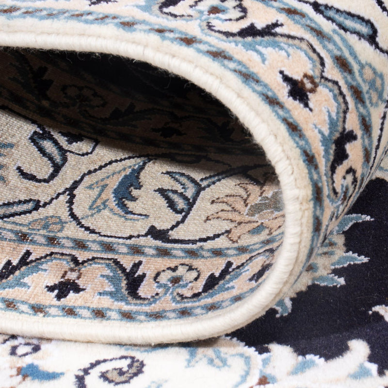 Perzisch tapijt - Nain - Koninklijk - 195 x 148 cm - donkerblauw