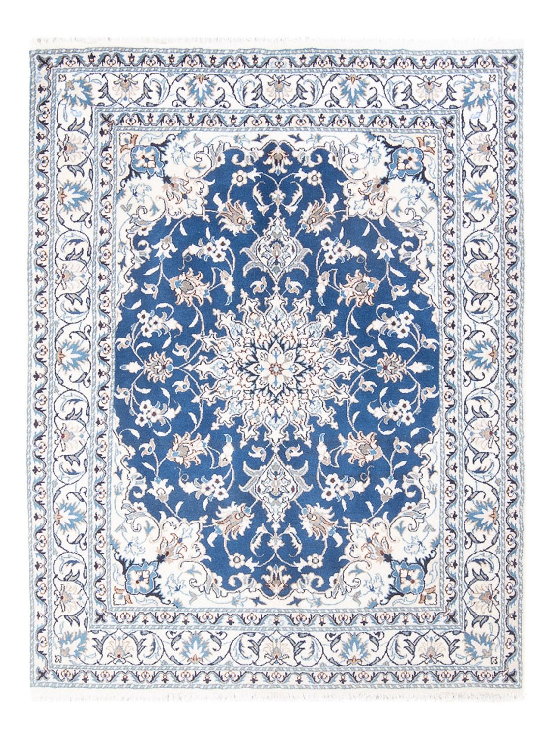 Perzisch tapijt - Nain - Koninklijk - 203 x 146 cm - blauw