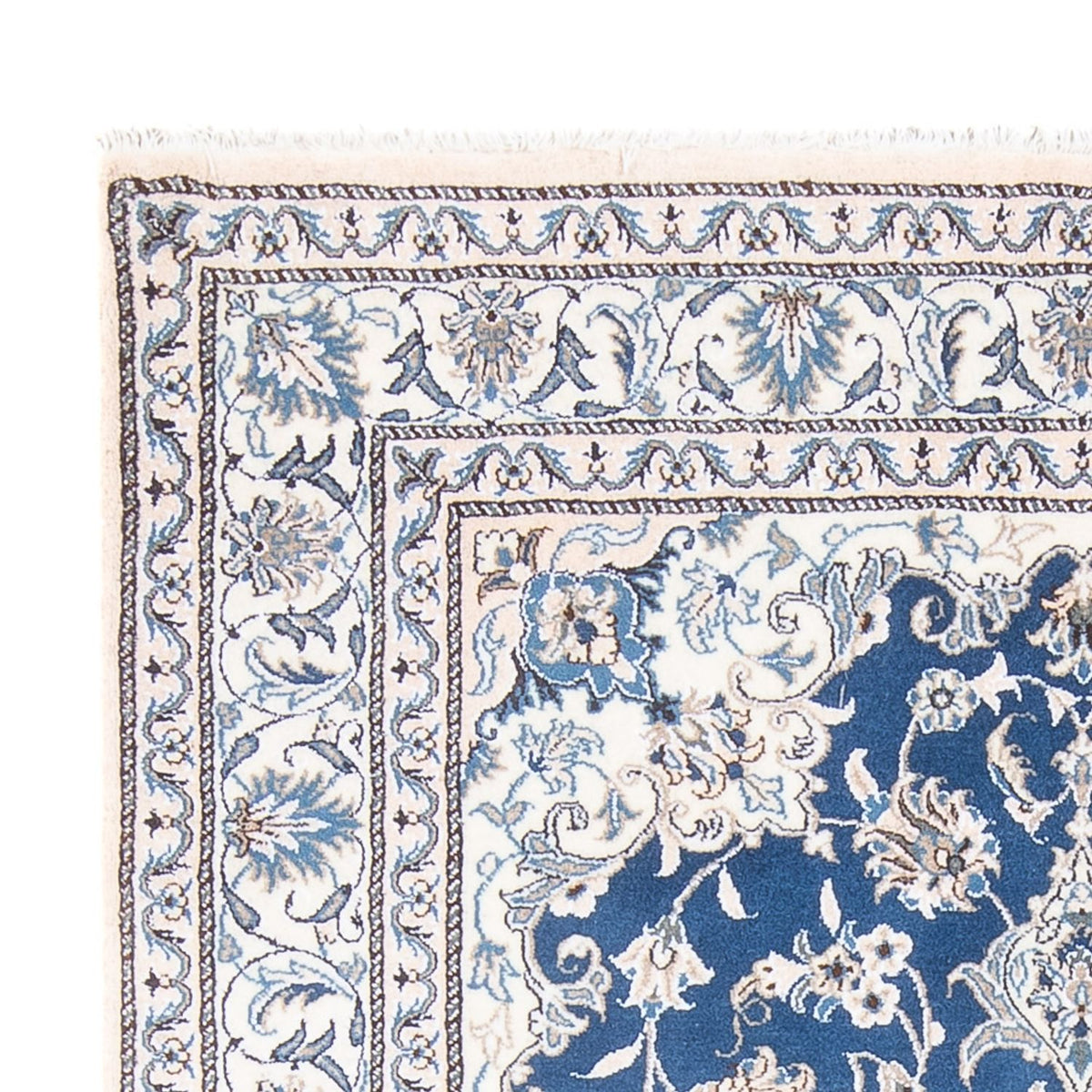 Perzisch tapijt - Nain - Koninklijk - 194 x 147 cm - blauw