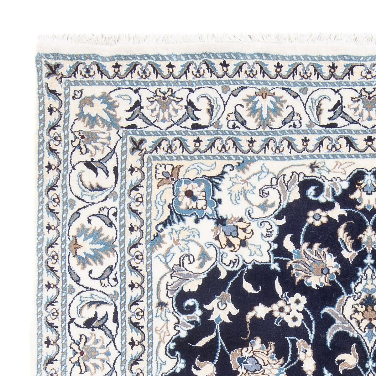 Perzisch tapijt - Nain - Koninklijk - 202 x 156 cm - donkerblauw