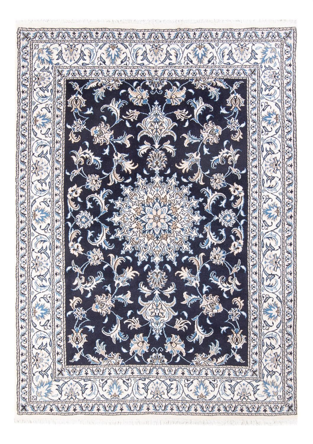 Perzisch tapijt - Nain - Koninklijk - 212 x 146 cm - donkerblauw
