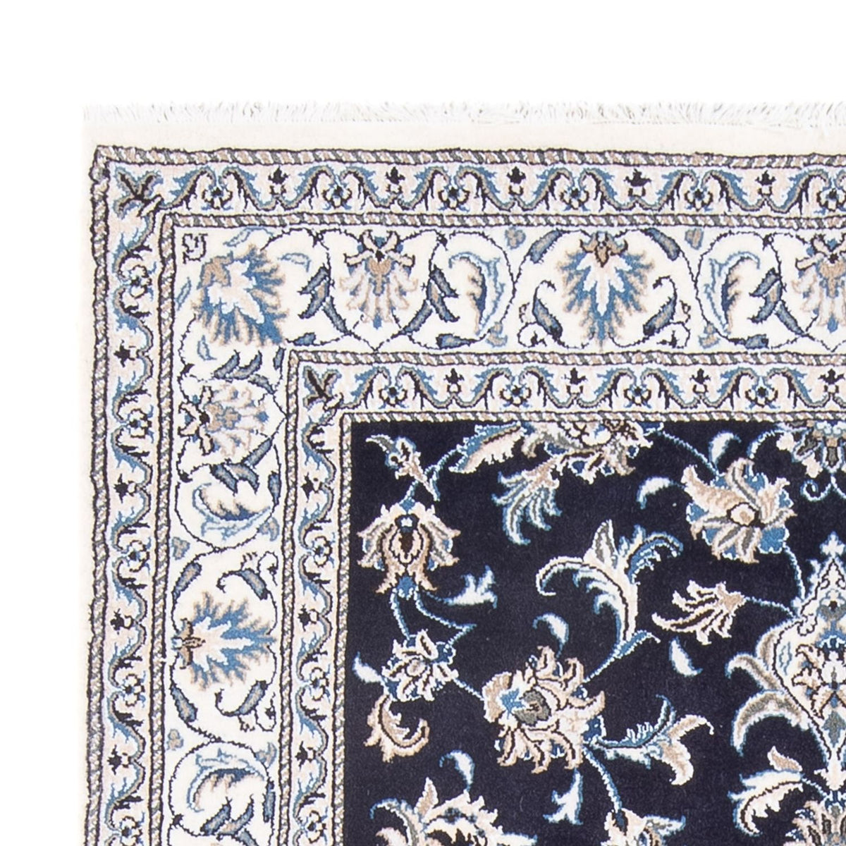Perzisch tapijt - Nain - Koninklijk - 212 x 146 cm - donkerblauw