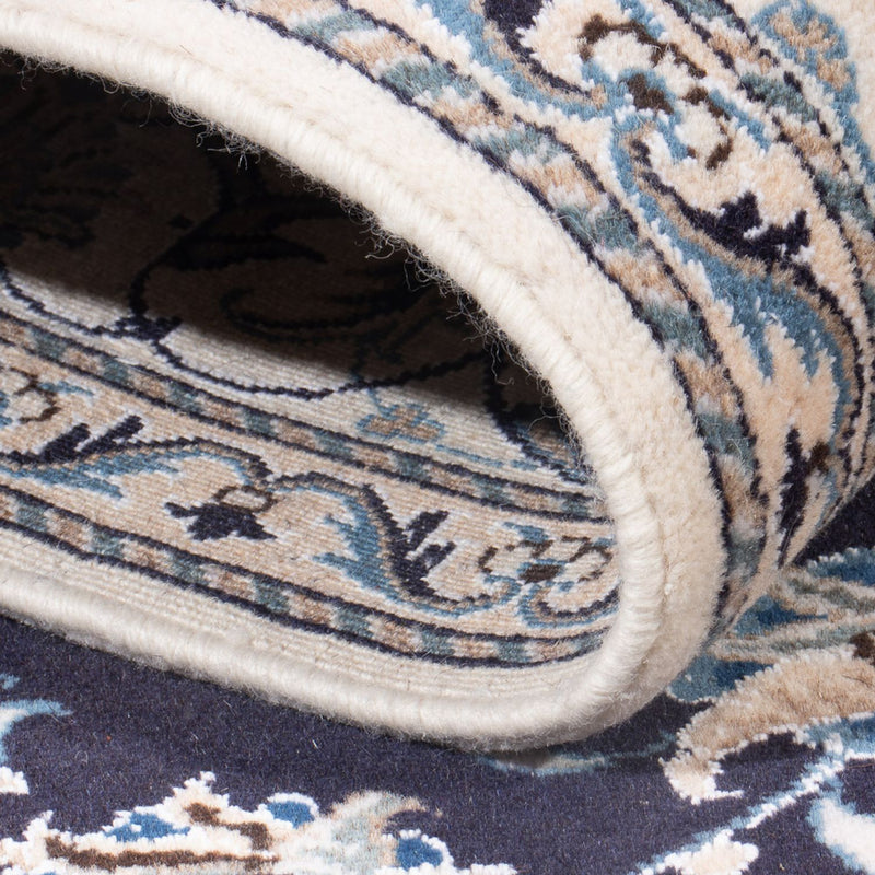 Perzisch tapijt - Nain - Koninklijk - 196 x 145 cm - donkerblauw