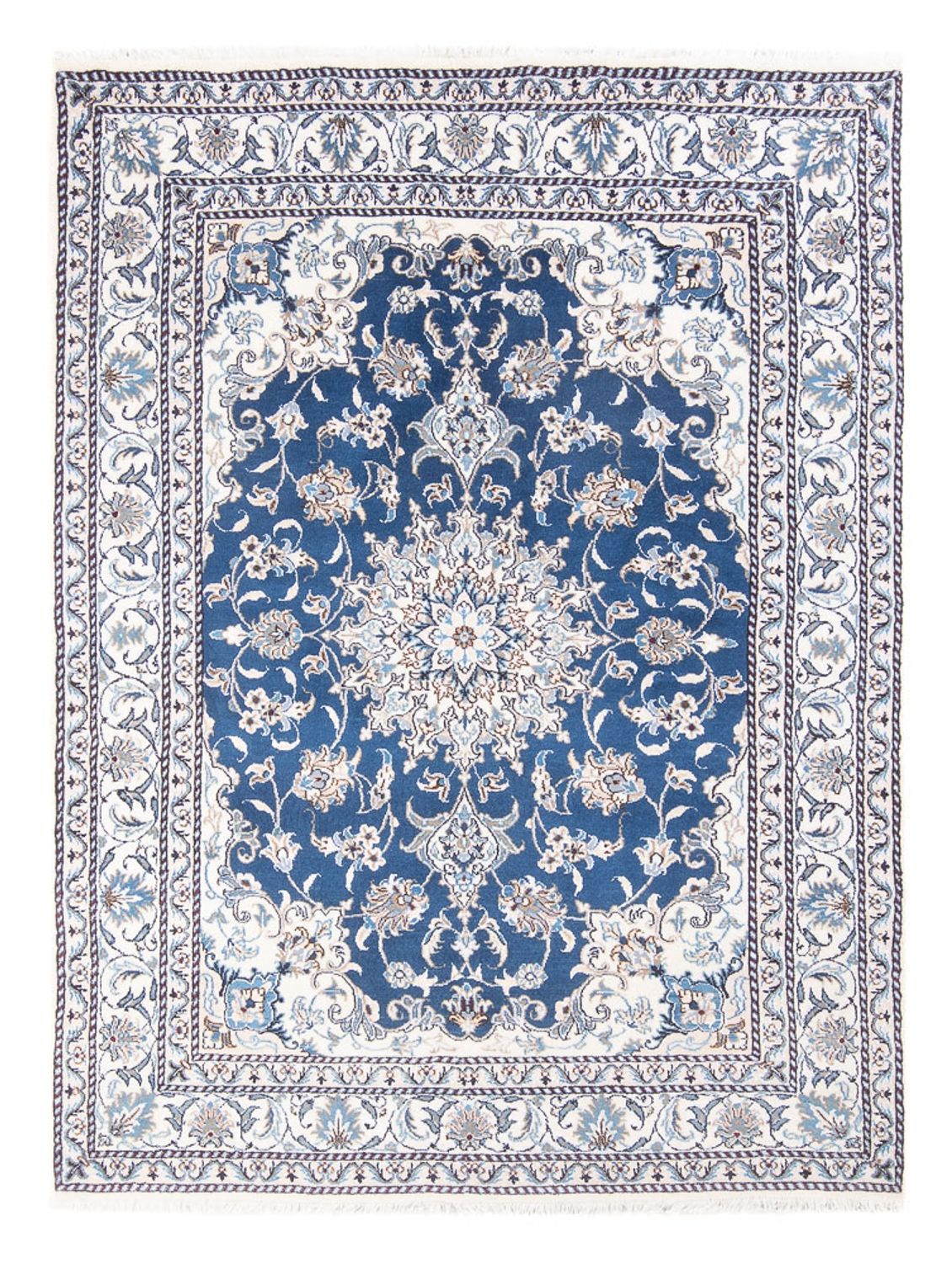 Perzisch tapijt - Nain - Koninklijk - 205 x 149 cm - donkerblauw