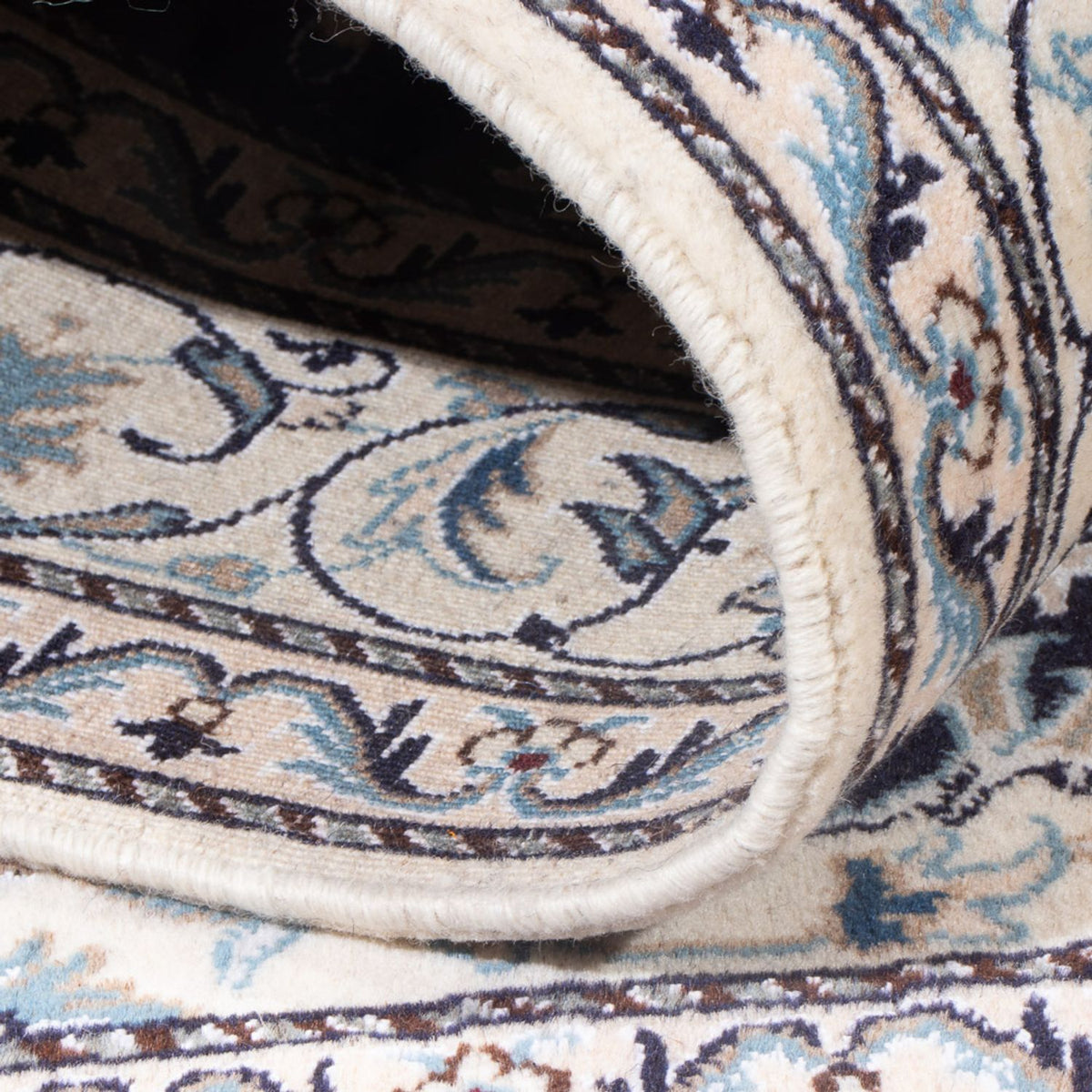 Perzisch tapijt - Nain - Koninklijk - 198 x 150 cm - donkerblauw